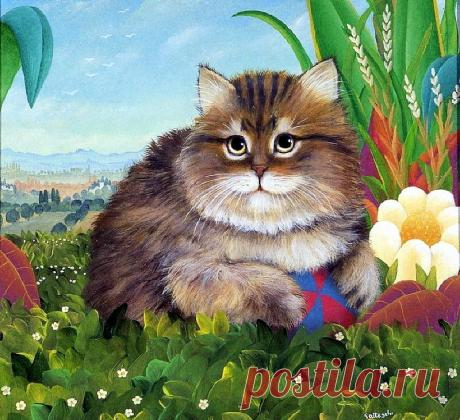 О чём думают кошки? Художник Lucio Gatteschi