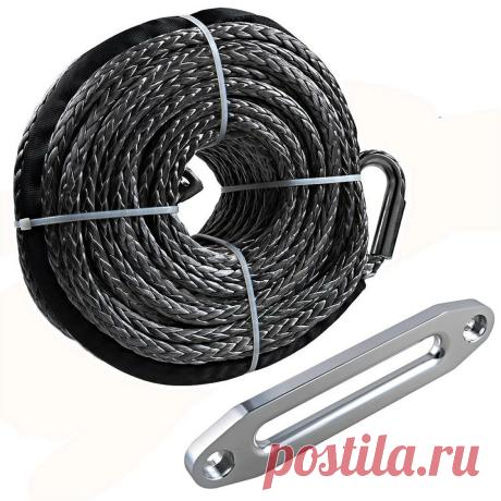 95'' length 16500lbs synthetic winch rope line cable atv suv recovery rope Sale - Banggood.com