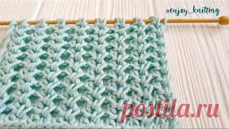 ШИКАРНЫЙ Узор спицами Ажурный Колосок | How to knit Lace Spine stitch