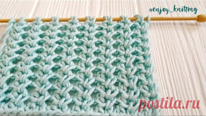 ШИКАРНЫЙ Узор спицами Ажурный Колосок | How to knit Lace Spine stitch