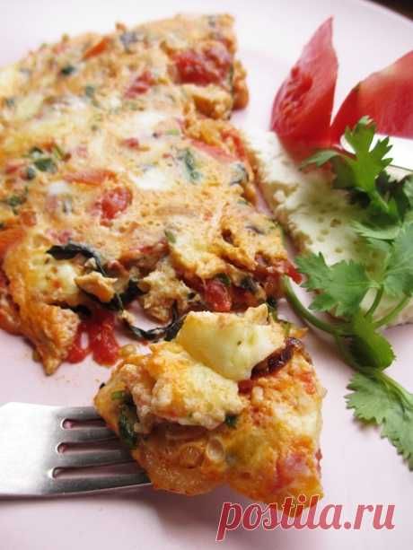 Омлет с помидорами «Чижи-пыжи» | Сало — сила! Тбилисский вариант шакшуки. Это очень вкусно, сытно и ярко во всех отношениях