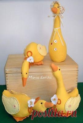 Гуси, утки из ткани