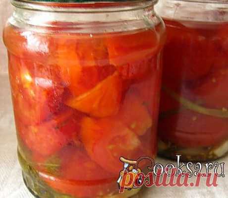 Маринованные дольки помидор с луком и чесноком рецепт с фото