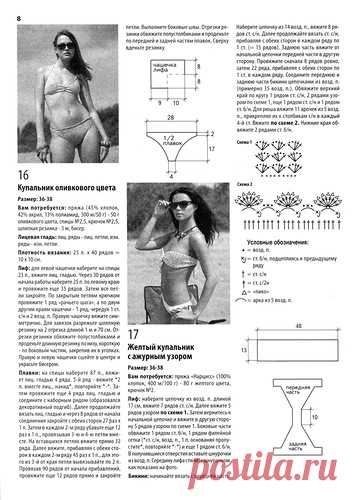Купальник крючком с ажурным узором