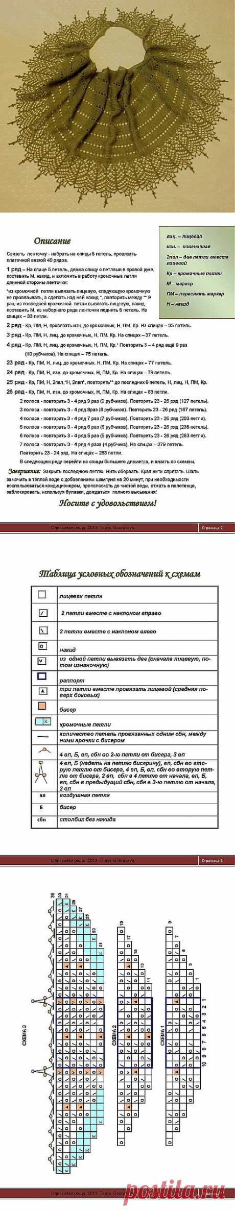 Шаль &quot;Оливковая роща&quot;.