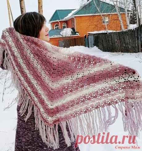 . Шаль, бактус крючком - Вязание - Страна Мам