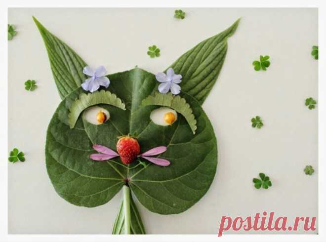 Аппликация из природного материала.