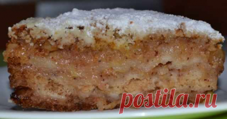 Насыпной яблочный пирог «Три стакана»: простой и вкусный, без молока и яиц! В меру сочный, не приторный, с кислинкой. — Gotowim-Live
