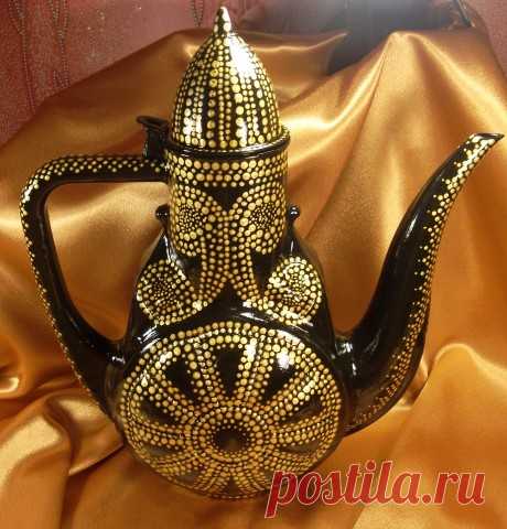 Несколько работ с точечной росписью