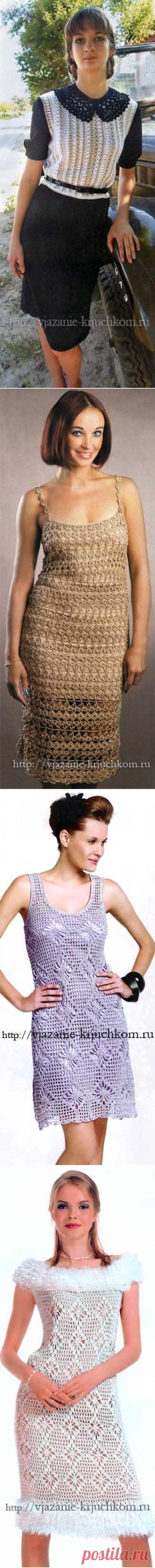 Вязаные платья крючком