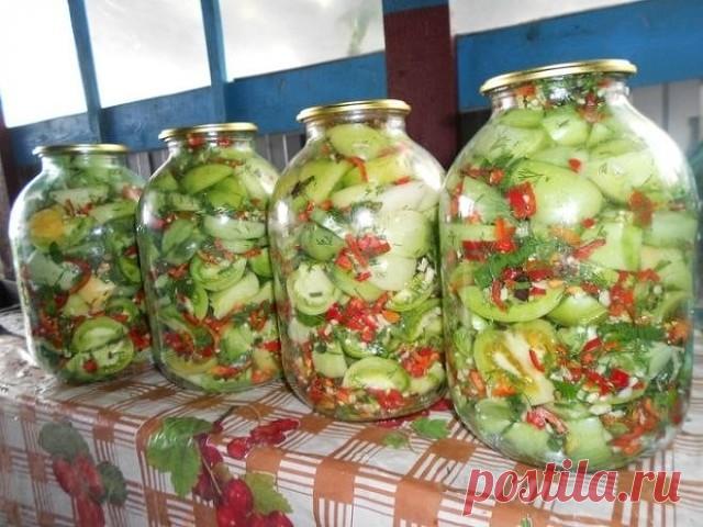 МАРИНОВАННЫЕ ЗЕЛЁНЫЕ ПОМИДОРЫ «АДСКИЕ»