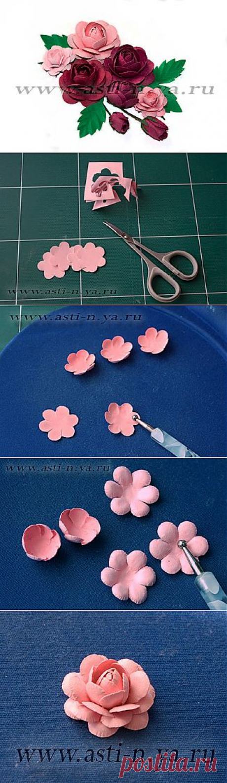 МК Бумажные розы и не только, без фигурных компостеров..