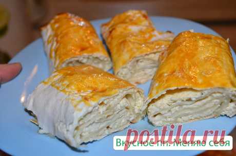 Вкуснейший творожно-банановый рулет. пп-рецепт