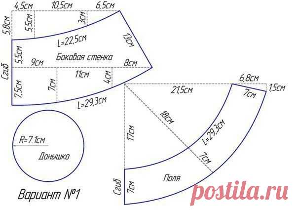 Выкройка прелестной шляпки