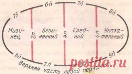 Как связать перчатки на 5 спицах