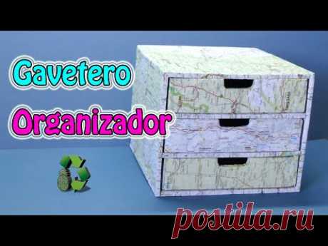 123. Manualidades: Gavetero organizador (Reciclaje) Ecobrisa. - YouTube