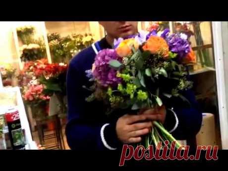 как сделать букет по спирали