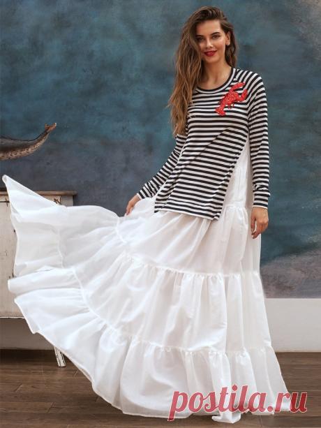 Платье-парашют из тельняшки / Тельняшки / ВТОРАЯ УЛИЦА - Выкройки, мода и современное рукоделие и DIY