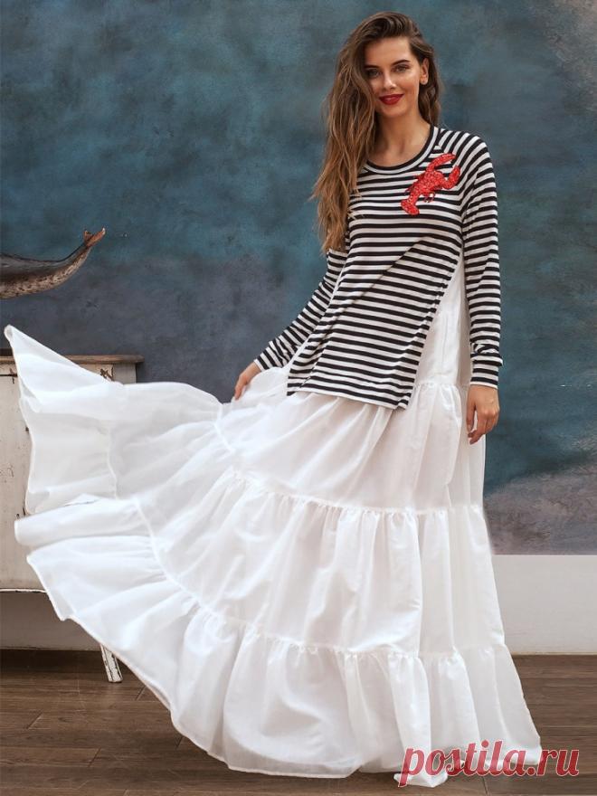 Платье-парашют из тельняшки / Тельняшки / ВТОРАЯ УЛИЦА - Выкройки, мода и современное рукоделие и DIY