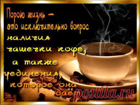 Свари мне кофе…- только утром .