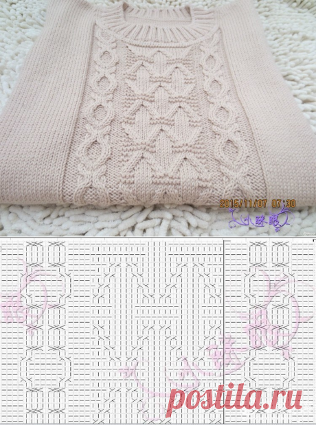 Узор спицами