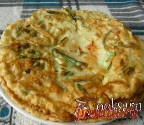 Корейские блины с зеленым луком.