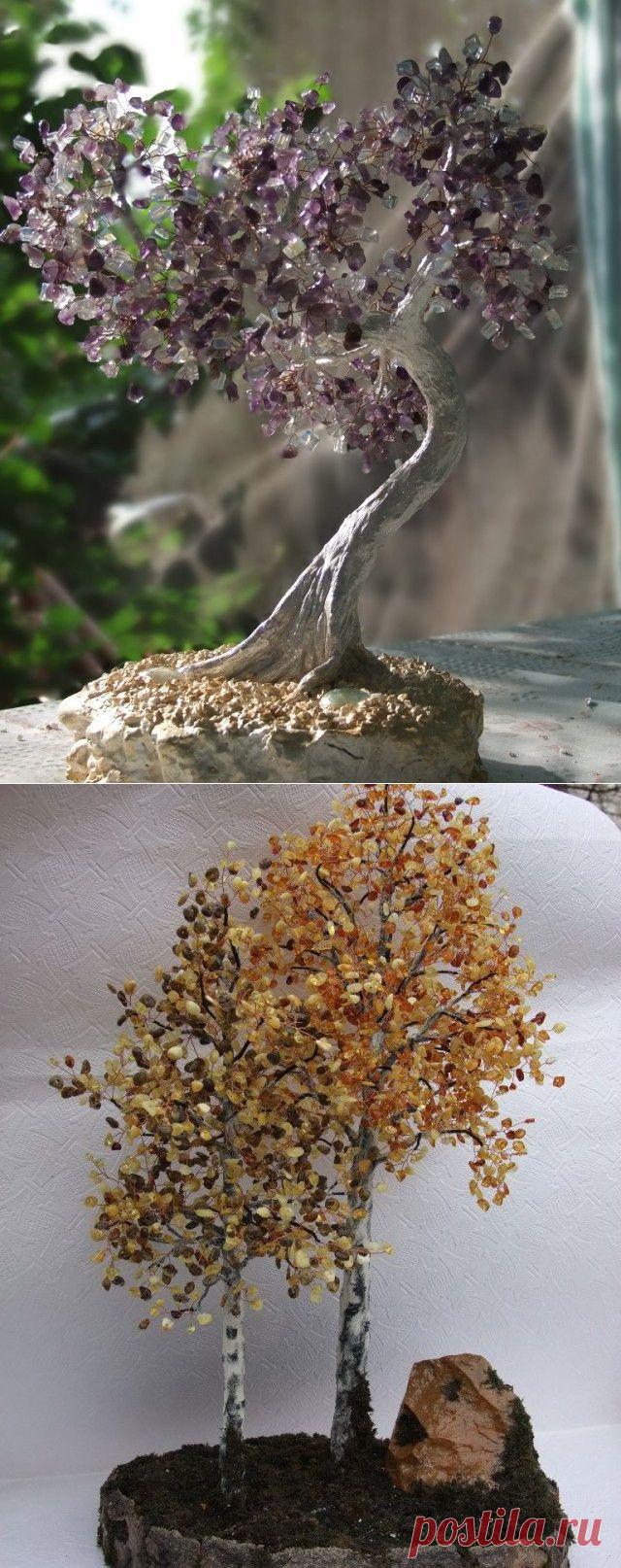 Деревья из бисера