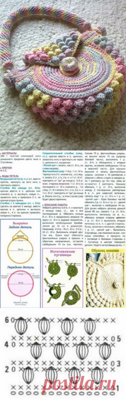 Вязание круглой сумки крючком
