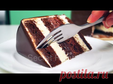 Шоколадный торт с двумя простыми муссами | Chocolate mousse cake