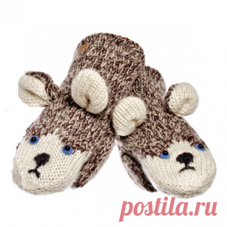 Варежки Хаски | knitwits магазин