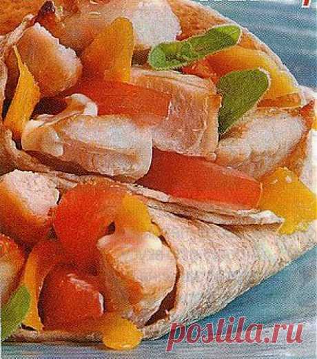 Мясо, тушенное в лаваше | Поваренный сайт