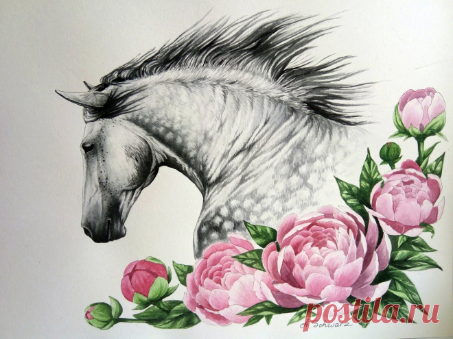 Лошадка с пионами. Рисунок Анжелики Шварц https://vk.com/lika_schwarz_art

Запись на предзаказ по ссылке https://vk.com/club93066822?w=app5748831_-93066822