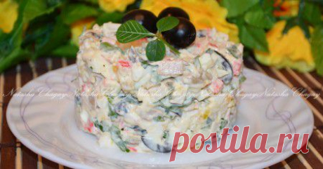 Салат с курицей и крабовыми палочками (рецепт с фото) | RUtxt.ru