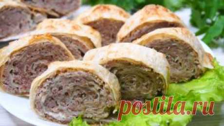 Рулет из фарша в лаваше