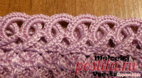 Отделка края цепочкой колечек от Melochj - Вязание - Страна Мам