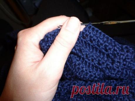 Учимся безотрывному вязанию рюшей