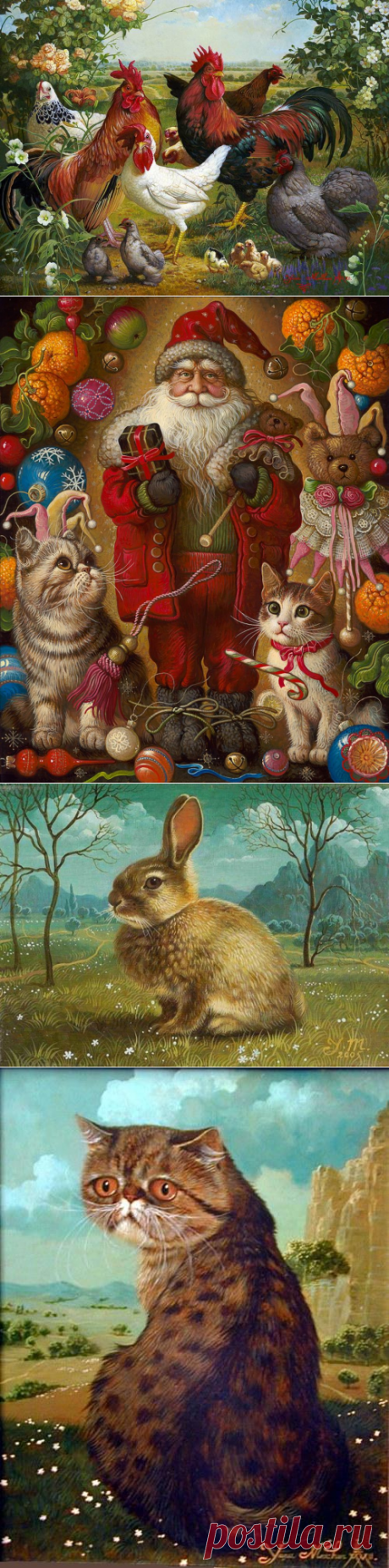 Я однажды,верно,стану кошкою....Янина Мовчан - талантливая художница неореализма ...