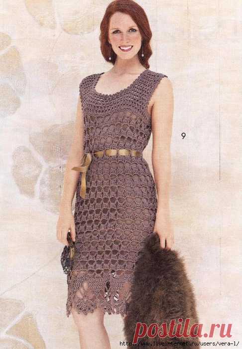 Платья крючком 321.