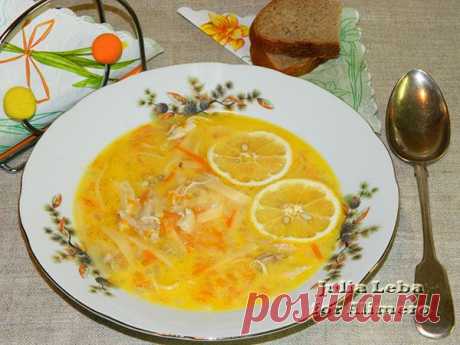 Куриный суп с яично-лимонным соусом