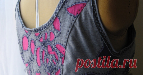 Alabama Chanin: Finished Details  I'm all done with my first Alabama Chanin Camisole top!  I love it.   I adored making it and I'm looking forward to finishing my more basic...