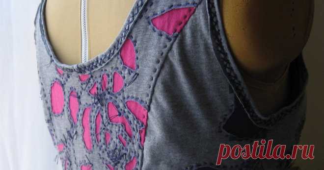 Alabama Chanin: Finished Details  I'm all done with my first Alabama Chanin Camisole top!  I love it.   I adored making it and I'm looking forward to finishing my more basic...