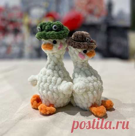Гусь в шапке крючком. Амигуруми схемы и описания. Автор: Олеся Купряшева | IRINELY.ART