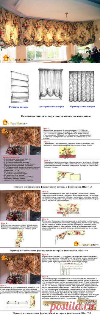 Как сделать французские шторы своими руками – мастер-класс с подробным описанием этапов | Папа мастер!