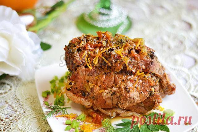 Запеченный окорок с апельсинами. Рецепт с пошаговыми фото