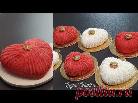 Bolo Mousse Morango com Framboesa /Entremet - Luzia Oliveira