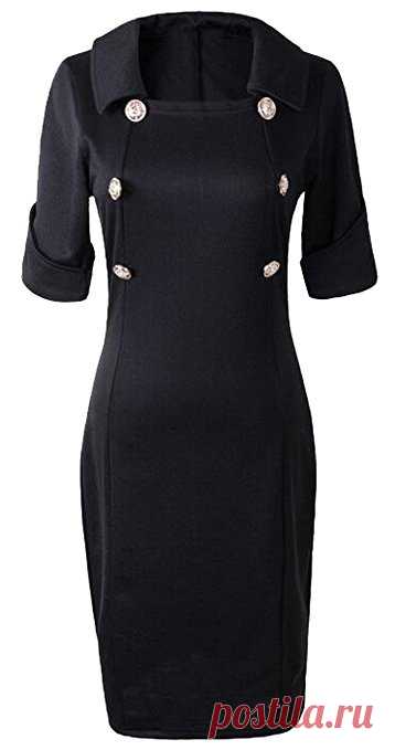 Goocyber Women's Vogue Defined Waist Short Sleeve Bodycon Dress at Amazon Women’s Clothing store: