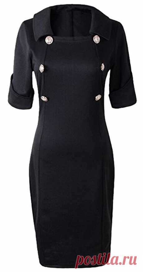 Goocyber Women's Vogue Defined Waist Short Sleeve Bodycon Dress at Amazon Women’s Clothing store: