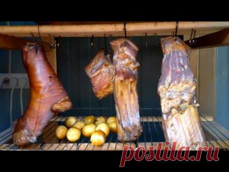 Горячее копчение мяса, сало