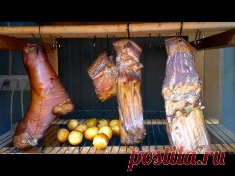 Горячее копчение мяса, сало