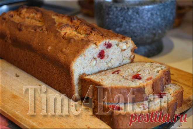 Банановый хлеб с орехами и вишней | Пора перекусить!